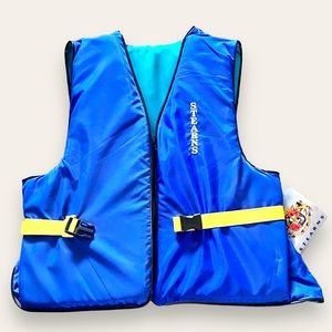 NWT Stearns Type III Zip Front Adjustable Life Jacket SZ Adult L - Blue